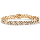 Mens Diamond Silver Bracelet