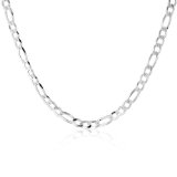 Sterling Silver Figaro Mens Necklace