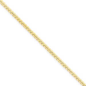 Mens-Yellow-Gold-Serpentine-Chain-Necklace