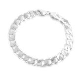 mens heavy curb link sterling silver bracelets