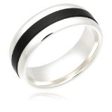 mens-black-titanium-and-sterling-silver-ring-size-11