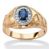 10k-gold-nugget-mens-blue-sapphire-ring