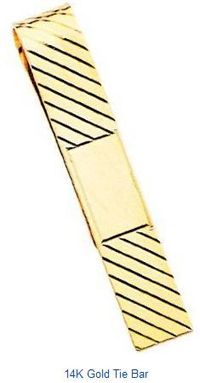 14K Gold Tie Bar Mens Jewlery