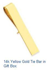 14k Yellow Gold Tie Bar in Gift Box Mens Jewlery