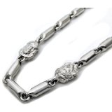 mens-solid-10k-white-gold-fancy-link-chain-necklace