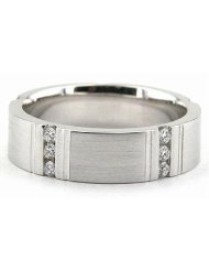 Mens Platinum Wedding Band five bezel set mens diamond wedding band in platinum Mens Platinum Wedding Band