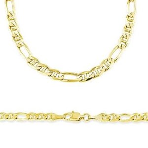 14k Figaro bracelet 14k figaro bracelet solid yellow gold Gucci 4mm 7.5 inches 14k Figaro bracelet