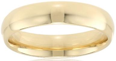 Mens 14k Yellow Gold 5mm Comfort Fit Plain Wedding Band Mens Jewlery