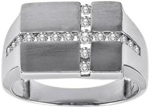 Mens Gold Rings Mens 10k White Gold Diamond Ring Mens Gold Rings