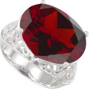 Mens Silver Rings Mens Sterling Silver Filigree Mozambique Garnet Ring Mens Silver Rings