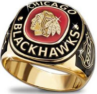 Mens Silver Rings NHL Chicago Blackhawks 2010 Stanley Cup Champions Sterling Silver Mens Ring by The Bradford Exchange Mens Silver Rings