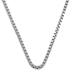 14k-White-Gold-Mens-Venetian-Box-Chain-Necklace