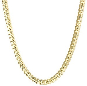 Men's 14k Yellow Gold Miami Cuban Chain Gauge 180 6.5mm Chain Necklace