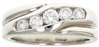 Men's 1 CT SI1 Platinum Diamond Wedding Band