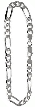 Sterling Silver Chain Necklace 6.6mm 24 Inch Beveled Edges