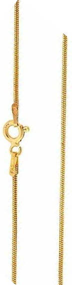 18K Gold Over Sterling Silver 1mm Snake Chain Necklace