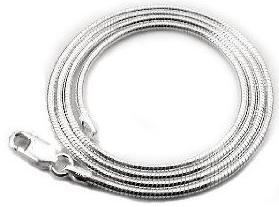 Italian 2mm 20 inch Sterling Silver Snake Chain Necklace