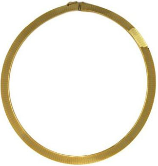 14kt gold omega necklace