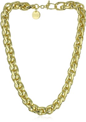 18k Gold Plated Herringbone Chain Link Necklace