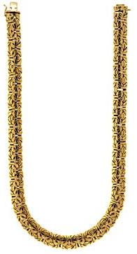 18k-Yellow-Gold-11.5mm-Byzantine-chain-Necklace