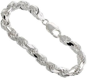 7mm-RARE-Mens-Real-Solid-925-Sterling-Silver-Diamond-Cut-Rope-Link-Chain-Necklace