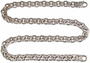 925-Sterling-Silver-Handmade-Link-Chain-Rhodium-Plated-24-Inches-10.2mm-117.4g