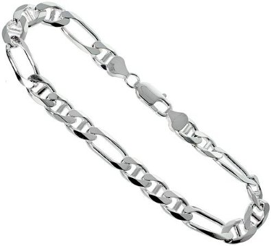 Sterling-Silver-Italian-Figaro-Link-Chain-Necklace