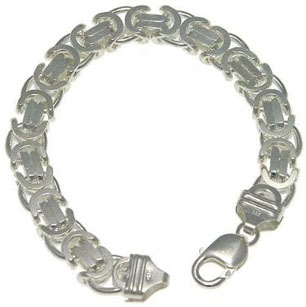 Sterling-Silver-Italian-Flat-Byzantine-Chain-Necklaces-Bracelets-11.5mm-Heavy