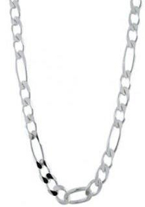 Bling Jewelry Sterling Silver Mens Figaro Chain Necklace 180 Gauge