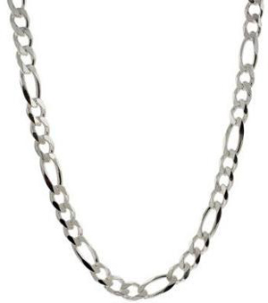 Men's Sterling Silver Figaro Necklace
