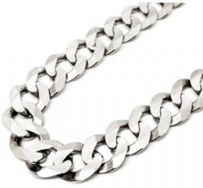 Silver Figaro Chain For Men (Italian, 11-mm, 20-inches)