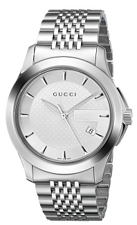 Gucci Men's YA126401 G-Timeless Stainless Steel Bracelet Watch