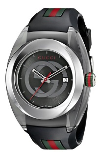 Gucci SYNC XXL YA137101 Stainless Steel Watch with Black Rubber Bracelet