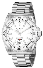 Gucci Men's YA136302 Gucci Dive Analog Display Swiss Quartz Silver Watch