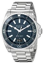Gucci Men's YA136203 Gucci Dive Analog Display Swiss Quartz Silver Watch