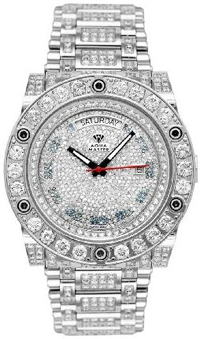 Aqua Master Men's Magnum Automatic Diamond Watch with Skeleton Back