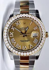 Rolex Steel Yellow Gold 3.50 CT Diamond Dial Watch