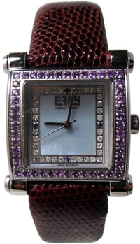 Effy Park Avenue Diamond & Amethyst Mother-of-Pearl Dial Ladies Watch