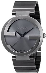 Gucci Men's YA133210 Gucci Interlocking Collection Analog Display Swiss Quartz Grey Watch