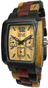 Tense Inlaid Natural Wood Sandalwood Mens Watch