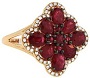 Women's 14k Rose Gold Diamond and Ruby Cocktail Ring