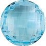 Double Sided Checkerboard Round Sky Blue Topaz Gemstone Sized 18.00 mm, 23.55 Carats