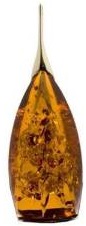 Honey Amber 14k Gold Large Amazing Modern Pendant