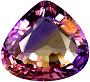 9.02 ct GIL Certified Pear Shape Purple and Yellow Ametrine Natural Gemstone