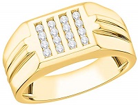 Diamond Mens Engagement Rings in 10K Gold