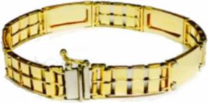 14kt Yellow+White Gold Railroad Type Nail Head Men's Rolex Bracelet