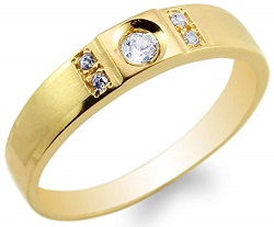 JamesJenny Mens 10K Yellow Gold Engagement Band Ring
