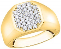 Diamond Mens Engagement Rings in 14K Gold