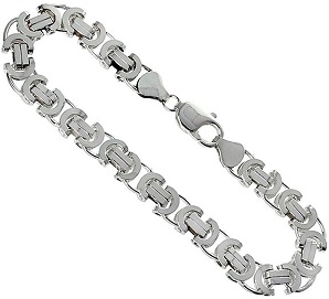 Sterling Silver FLAT BYZANTINE Chain Necklace