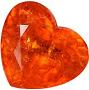 13.21 Ct. Senational Heart Shape Orange Mandarin Garnet Loose Gemstone